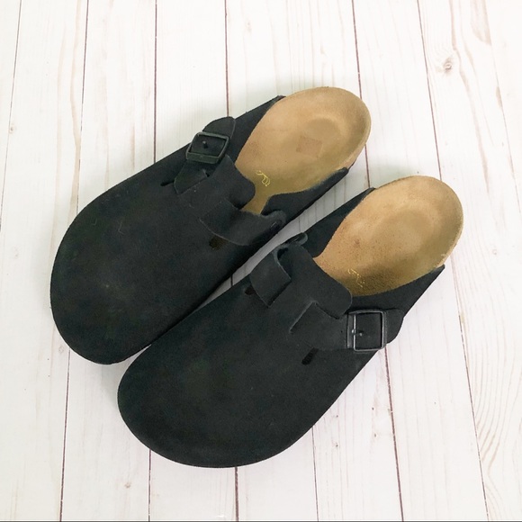 Birkenstock Other - Birkenstock Black Boston Clog Suede Size 12